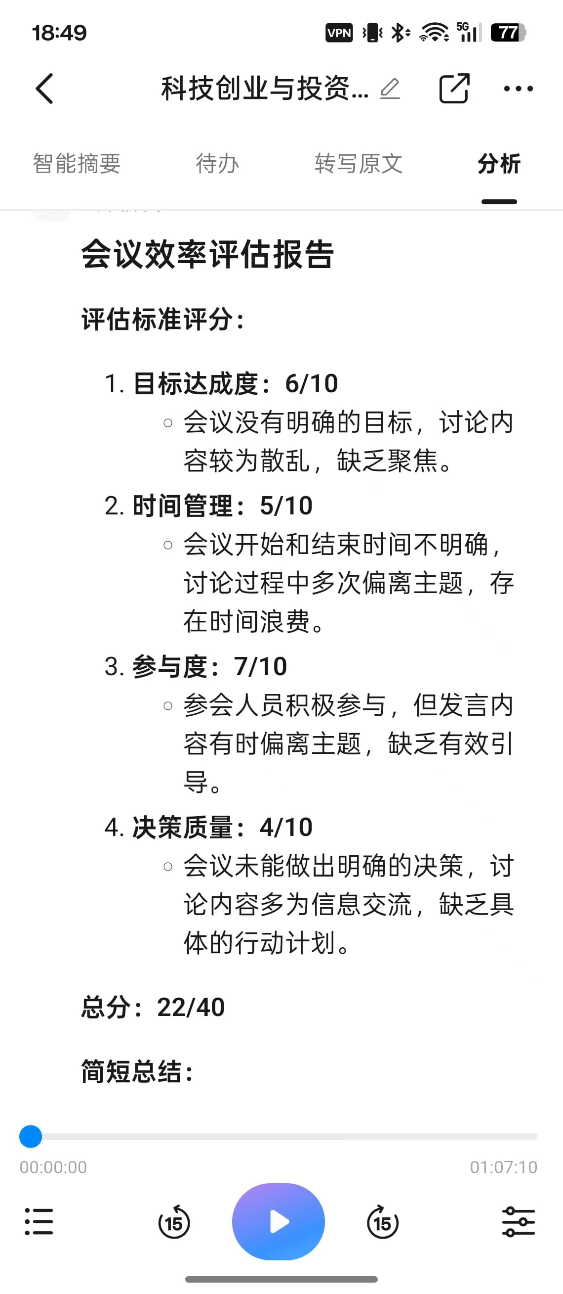高效会议示例