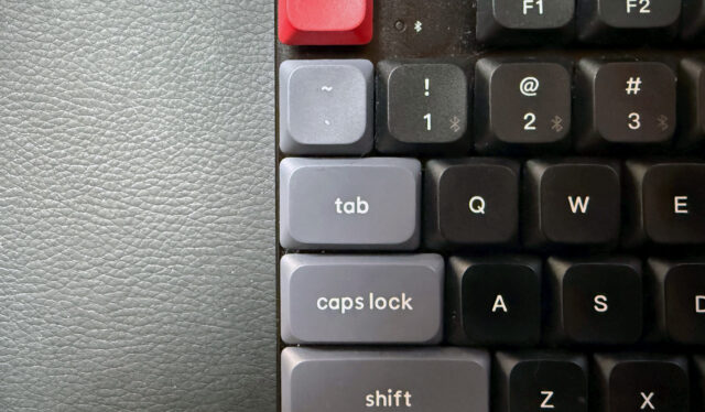 The tab key on a Keychron K1