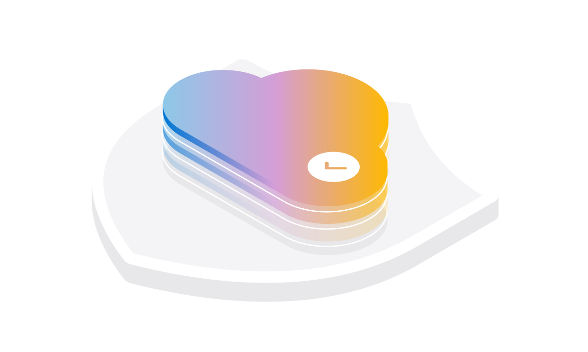 A stack of colorful hearts on a white plate