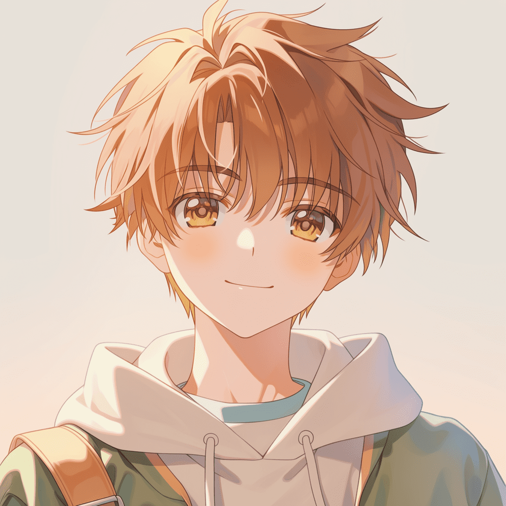 来自《百变小樱》的李小狼，身穿现代休闲街头服饰，眼神中流露出浓烈的爱意与温柔，嘴角带着柔和微笑，整体采用粉彩色调，搭配温暖自然光线，日式2D可爱风格，角色设计精细，氛围充满情感，高质量，电影级构图。