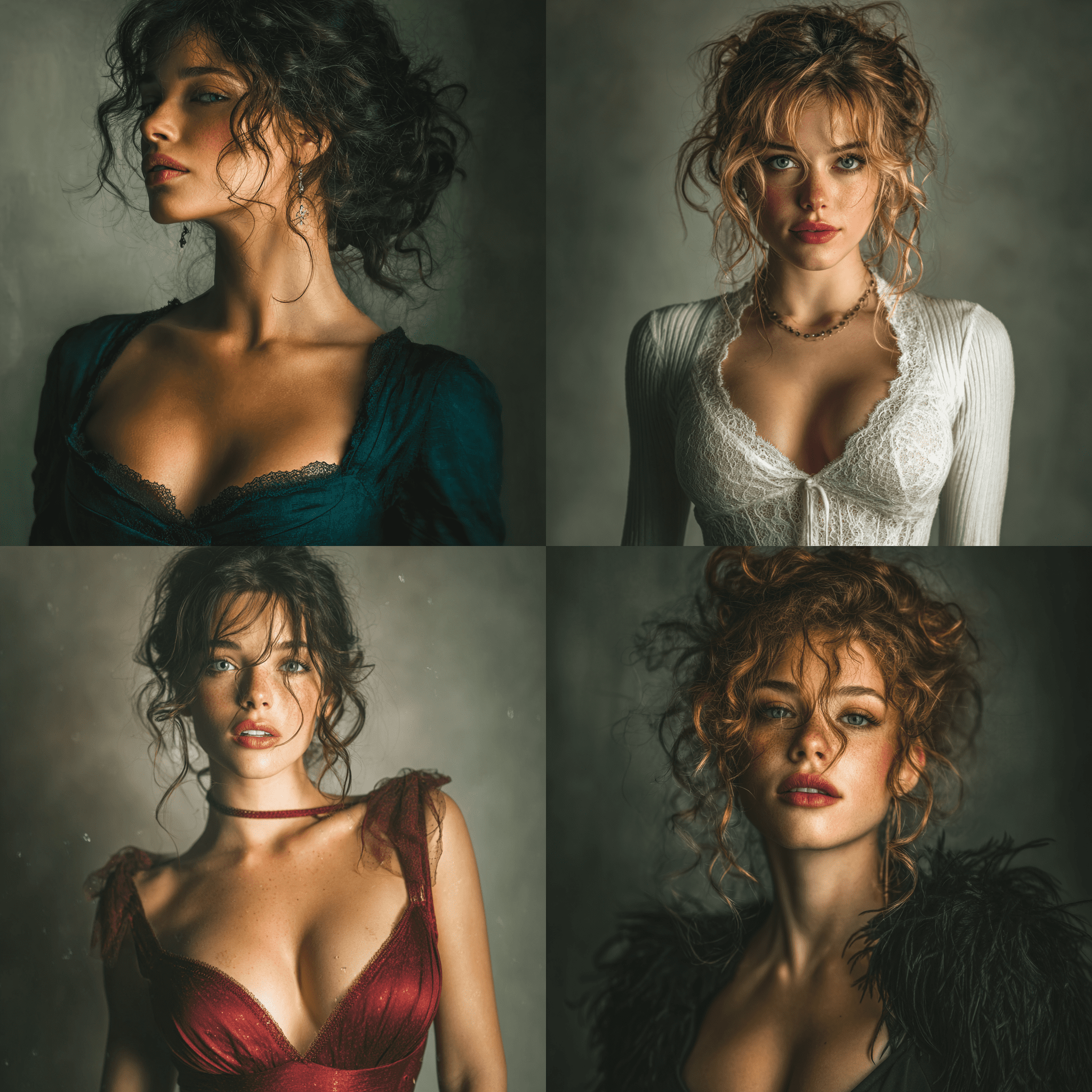 一位身材曲线优美、体态丰腴的绝美女性，姿态优雅，柔和的自然光线凸显肌肤纹理，电影感肖像，高级时尚摄影风格，空灵氛围，超写实，8K分辨率，细节精致，背景柔焦，典雅而优雅的美学。