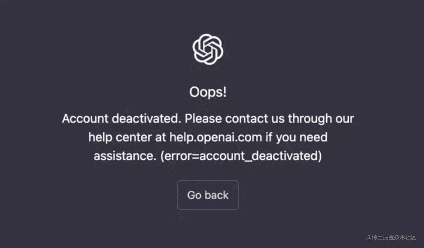 Account deactivated
