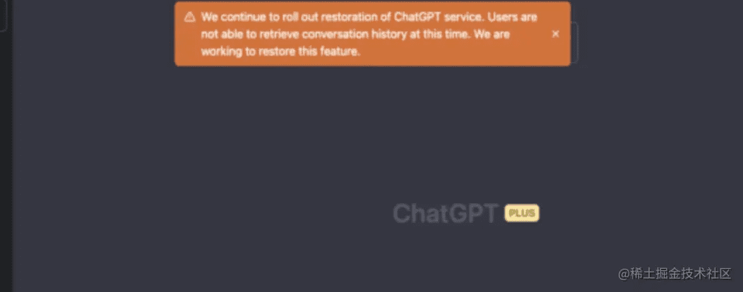 Restoring ChatGPT service
