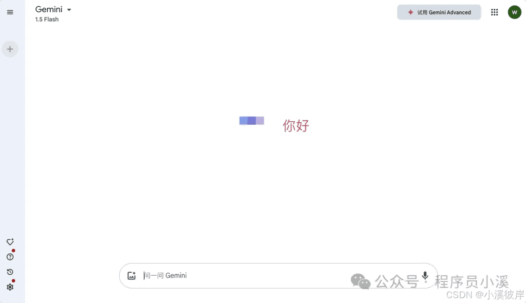 Gemini Chat 页面