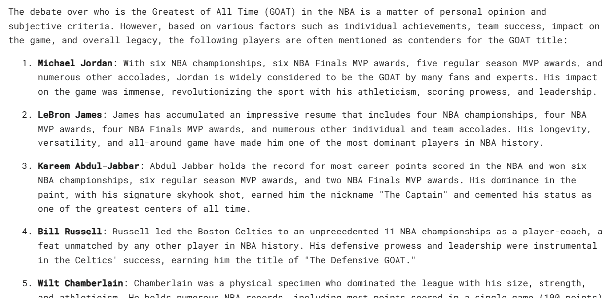 Gemini Pro NBA GOAT
