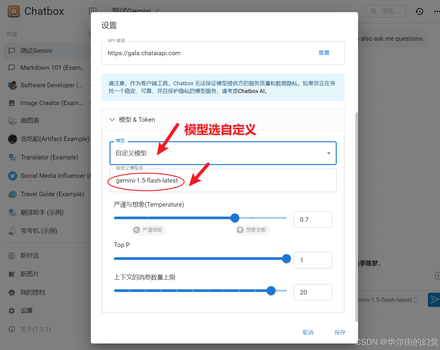 自定义模型配置