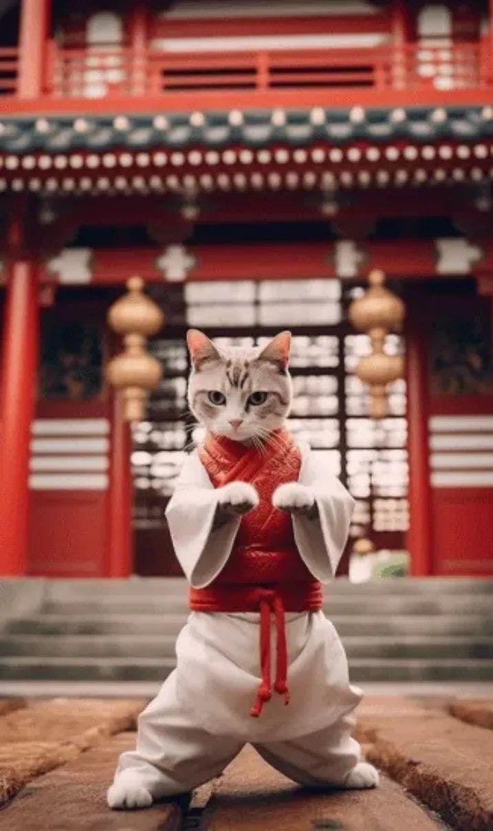 练太极的猫