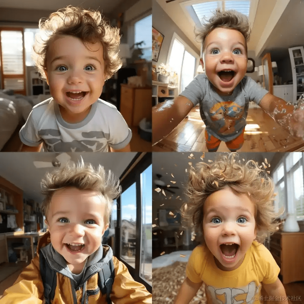 happy baby point of view camera angle midjourney
