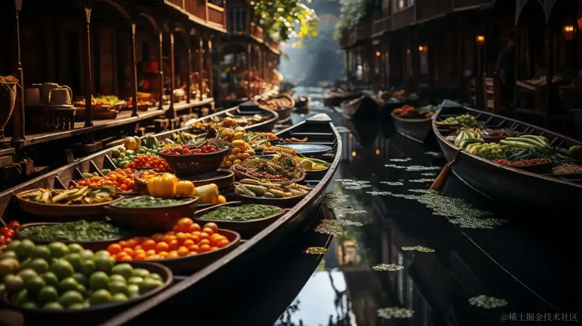 floating markets midjourney