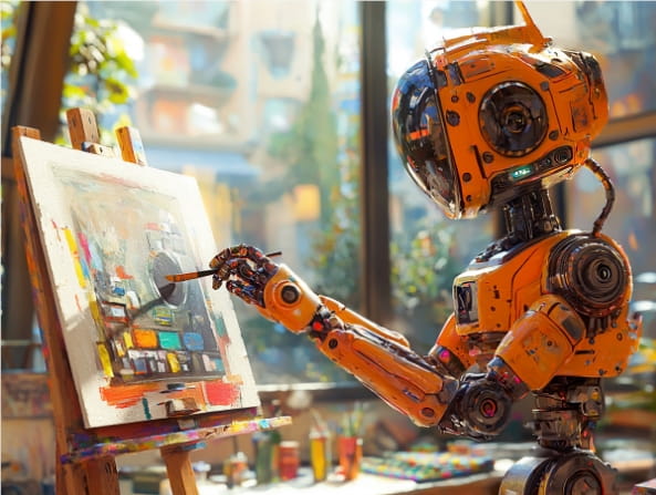 AI, robot painting