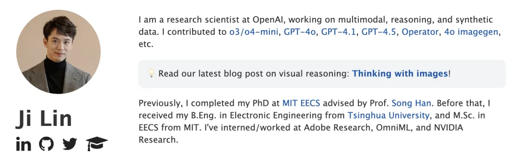 被 Meta 从 OpenAI 挖角的 Ji Lin